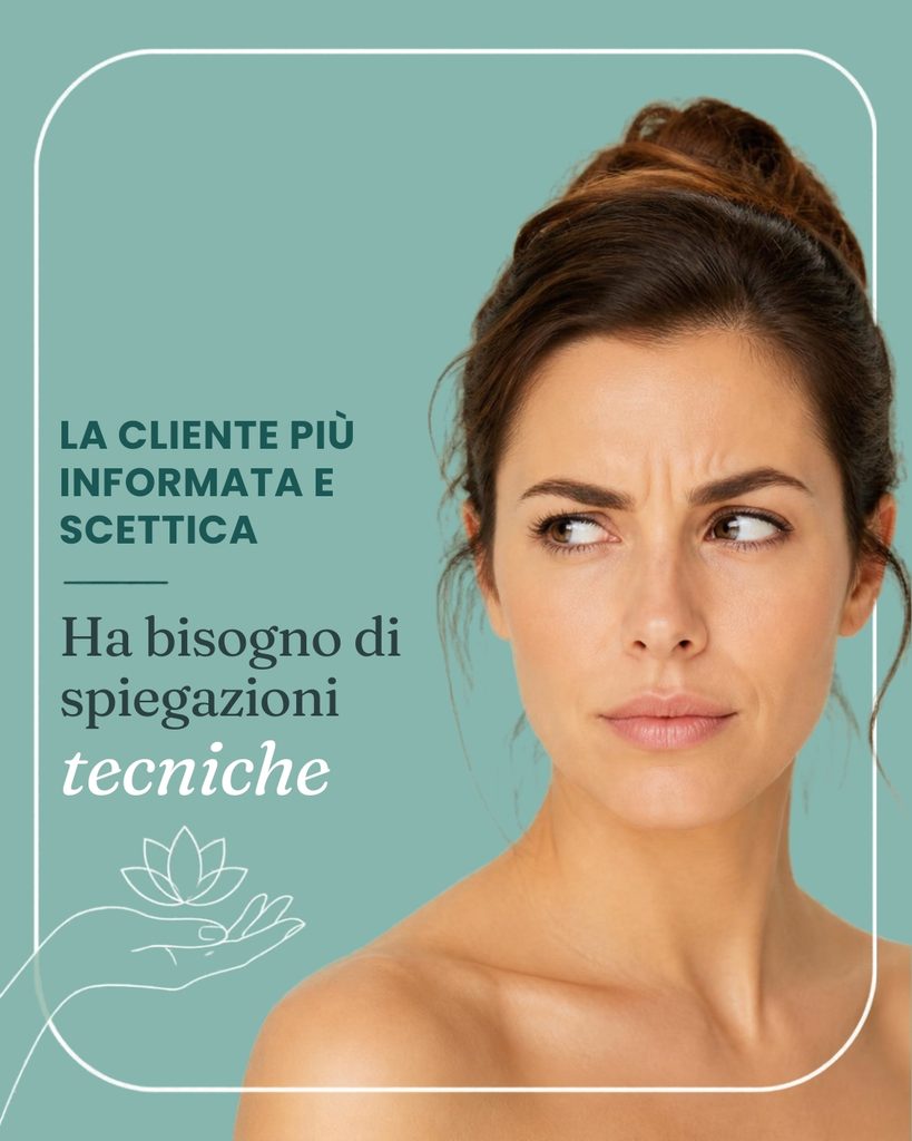 Calco trattamento estetico cliente tipo 1